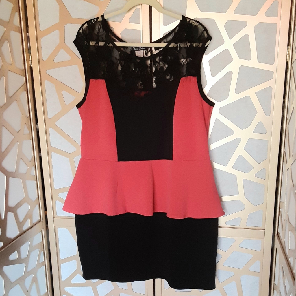 Euc Sweet Robyne Sweetheart Peplum Lace Dress